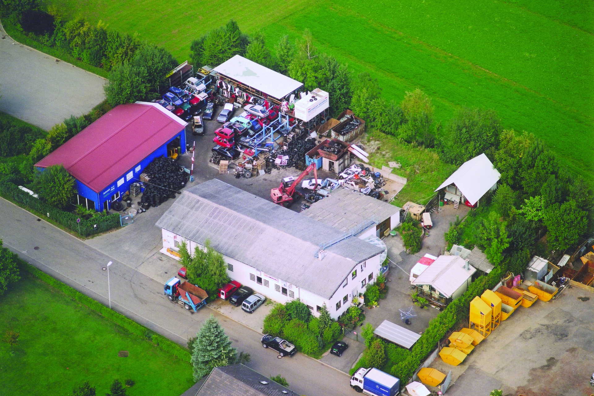 Luftaufnahme des Geländes von Auto-Teile Schmidt
